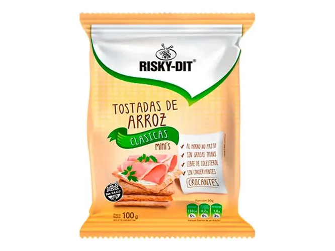 tostadas de arroz clasicas 100g - risky dit