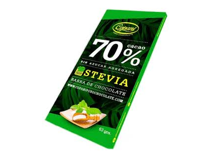 chocolate 70% con stevia- copani