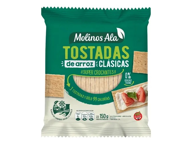 tostadas de arroz clasicas 150g - molinos ala