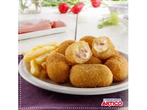 Croquetas de papa, jamón y queso
