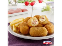 Croquetas de papa, jamón y queso