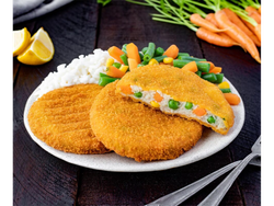 Medallón de merluza primavera