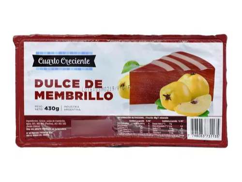 Dulce de Membrillo Sin tacc Cuarto Creciente