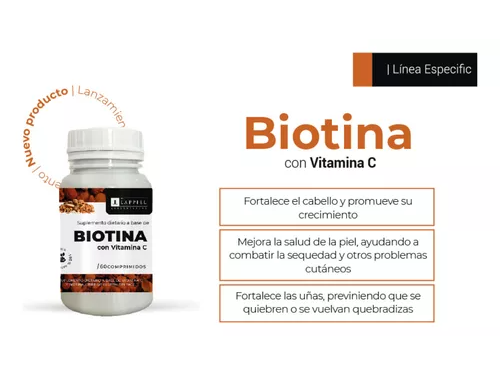 Biotina con vitamina C x60 Comprimidos Lappiel