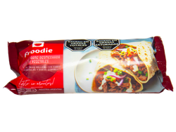 Wrap de carne desmechada con vegetales