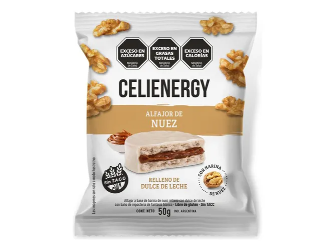 Alfajor con harina de nuez