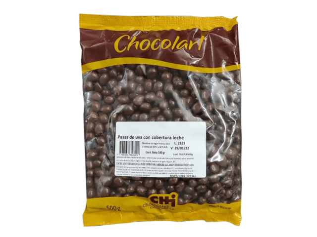 Pasas de uva con chocolate