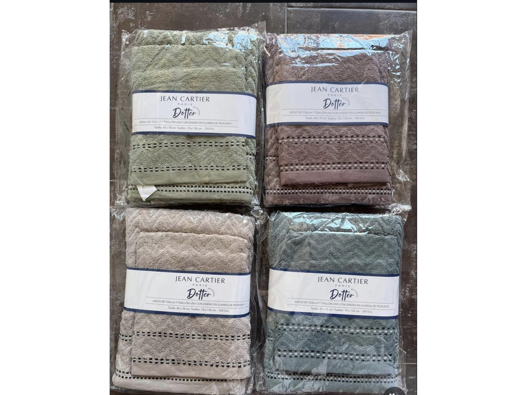Juego de toalla y toallon Dotter