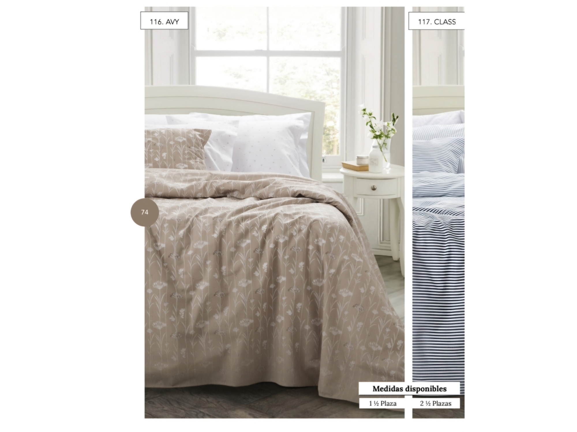 Jgo sábanas L Nativa 2 1/2 plazas AVY