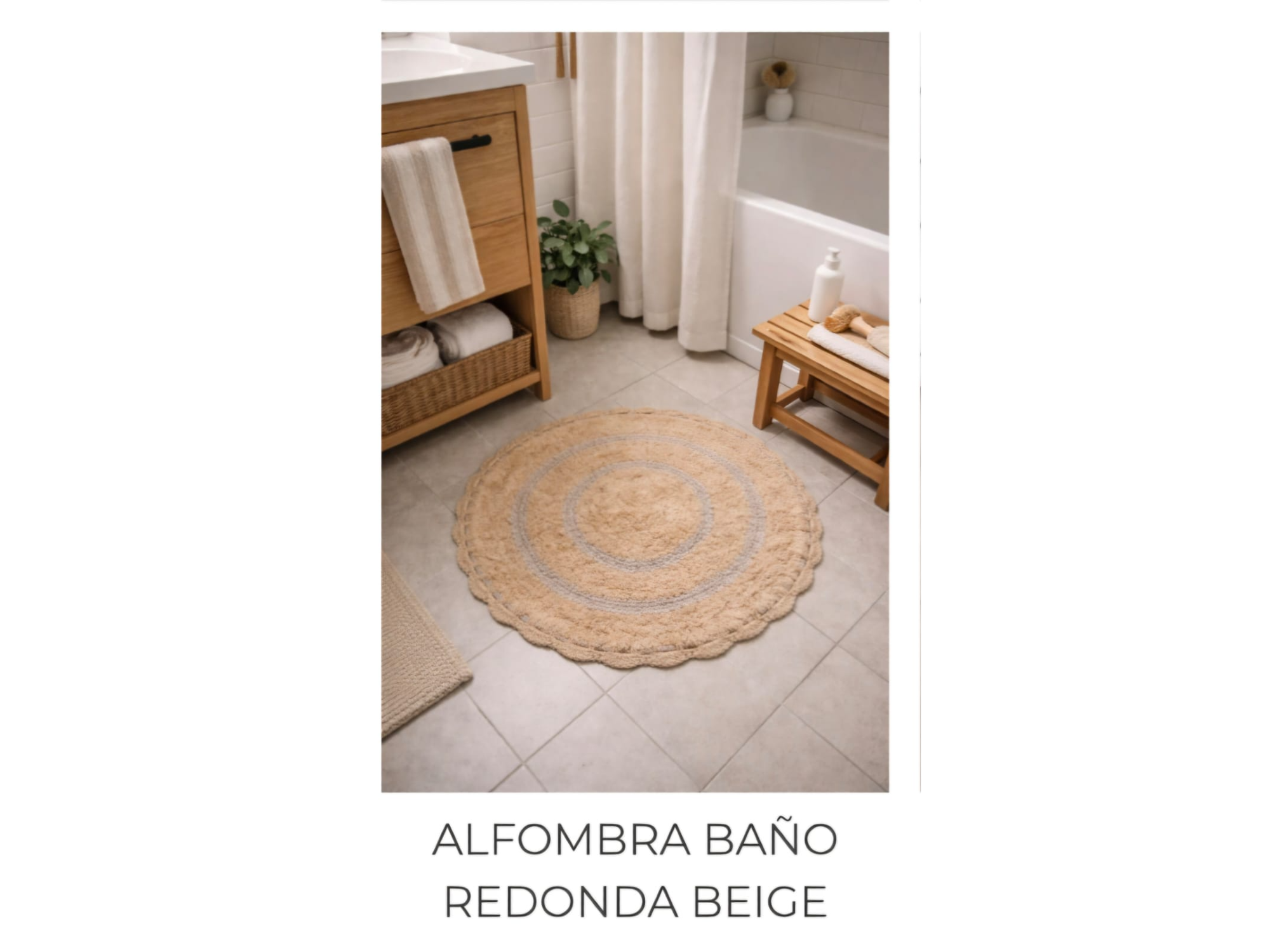 Alfombra baño redonda