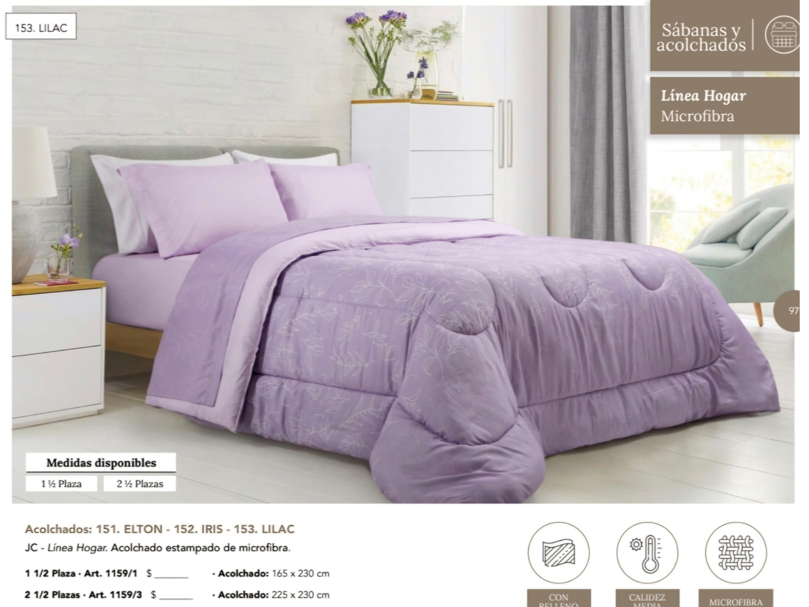 Jgo Sábanas L hogar 2 1/2 plazas LILAC