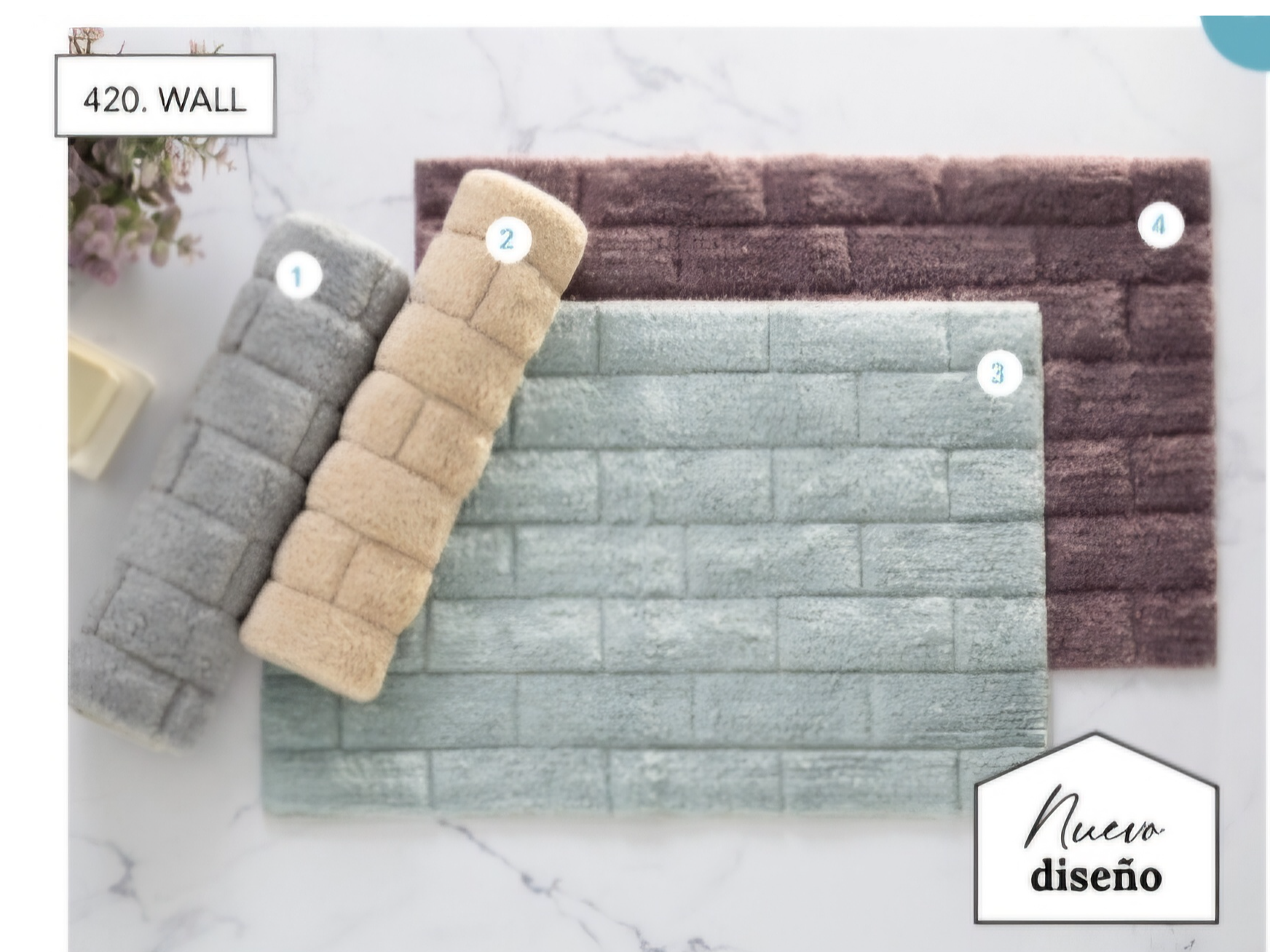 Alfombra de baño Wall CEMENTO