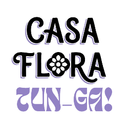 Logo Ramito de Violetas / TUN-GA! con Casa Flora