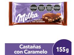 Milka Castañas con caramelo 155g