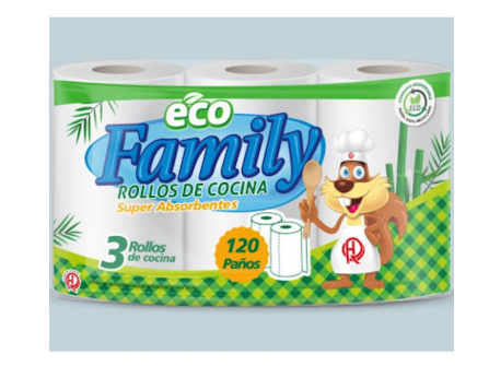 ECO FAMILY ROLLO DE COCINA X3 X8