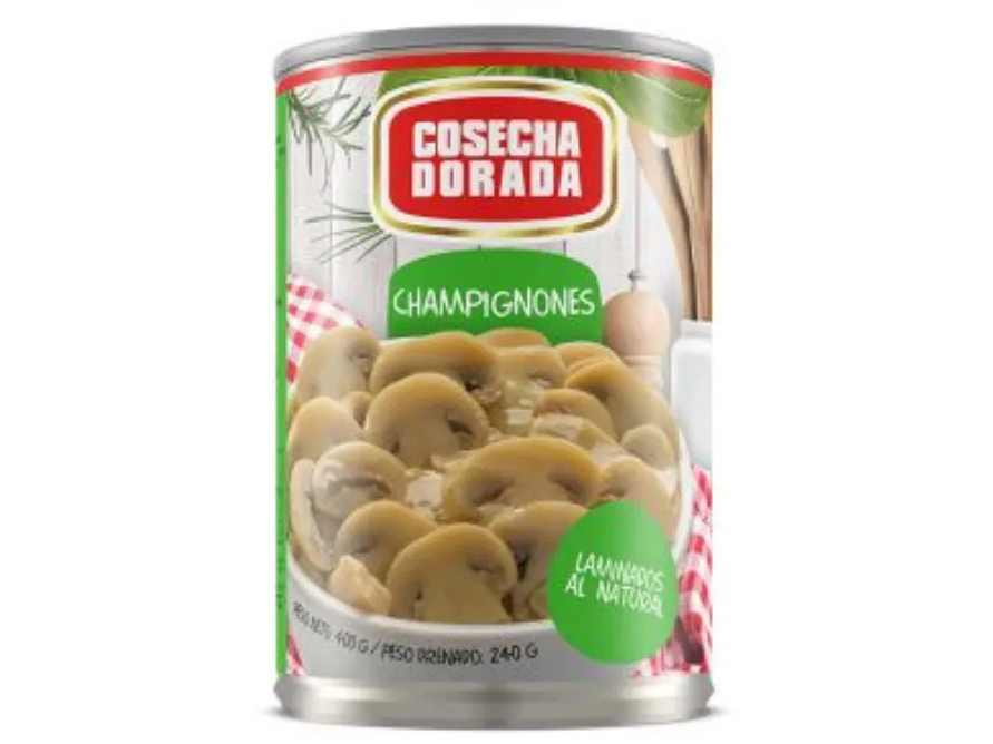 champiñones  laminados en conserva 400gr