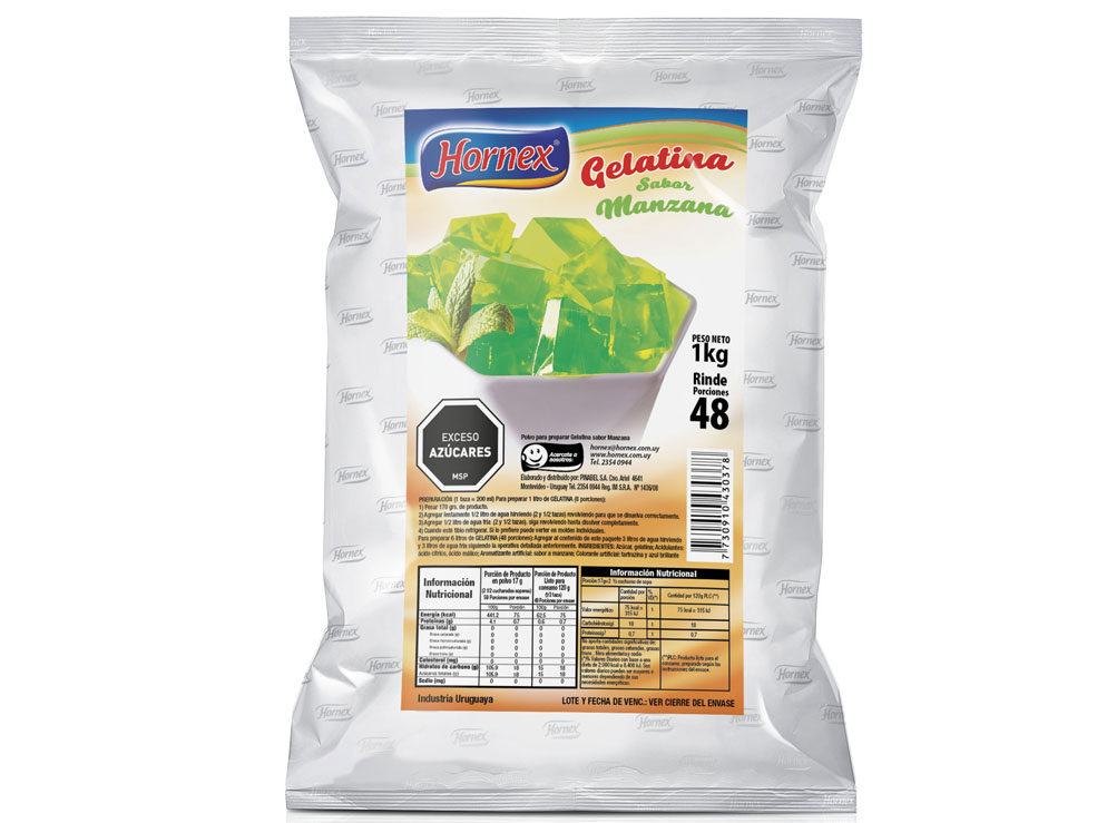 GELATINA DE MANZANA HORNEX - PAQ. 1 KG