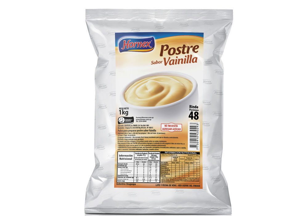 POSTRE DE VAINILLA HORNEX - PAQ. 1 KG