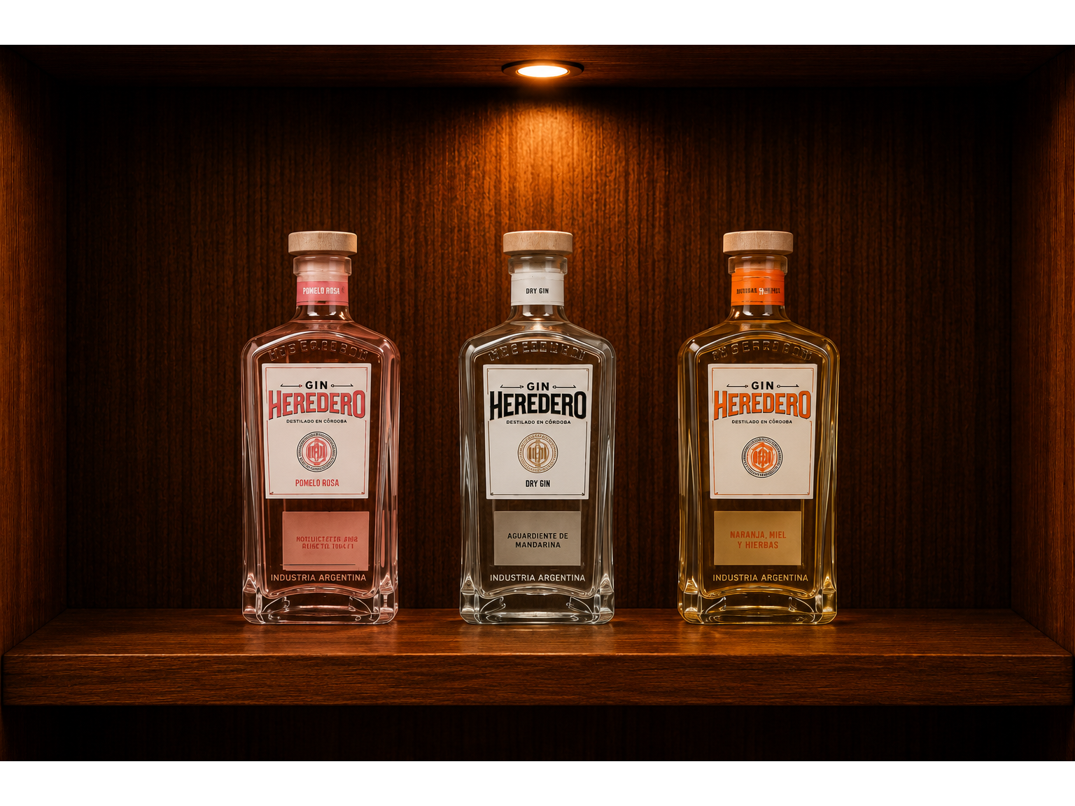 3 gin Heredero saborizado a elección del cliente