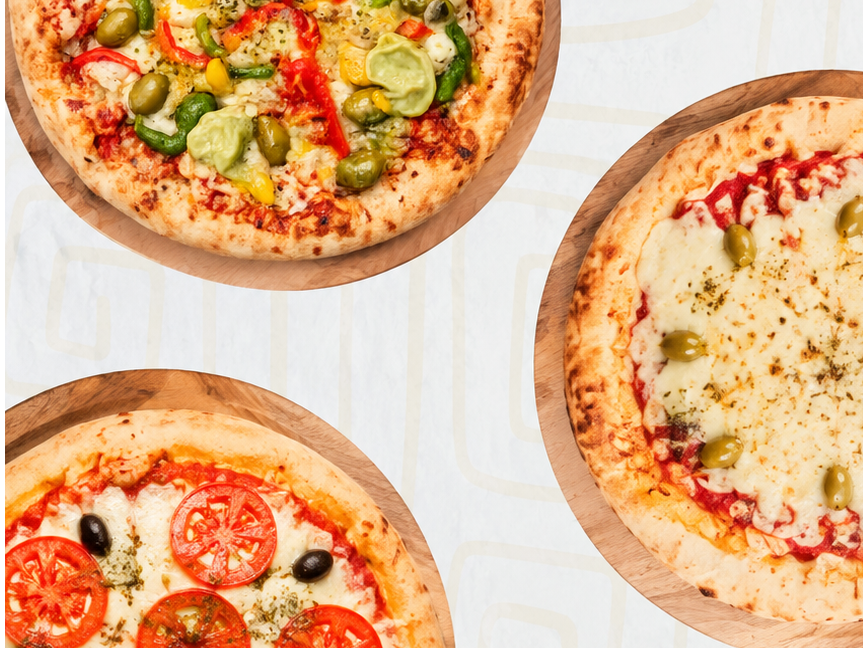3 Pizzas  a eleción
