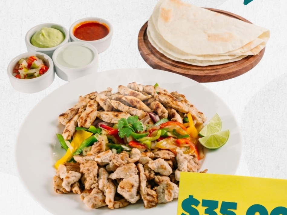 Fajitas Pollo (para dos persona)