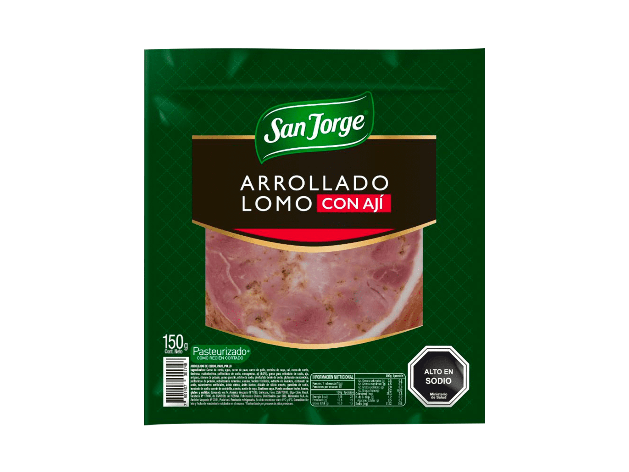 Arrollado de lomo con ají 150g San Jorge