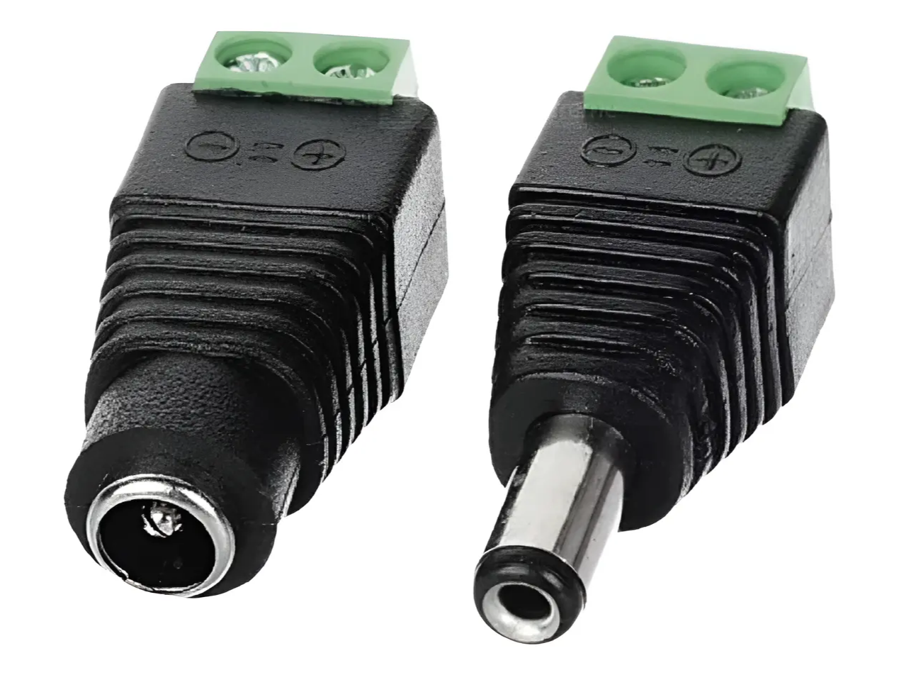 Conector Jack DC con Bornera a Tornillo Hembra