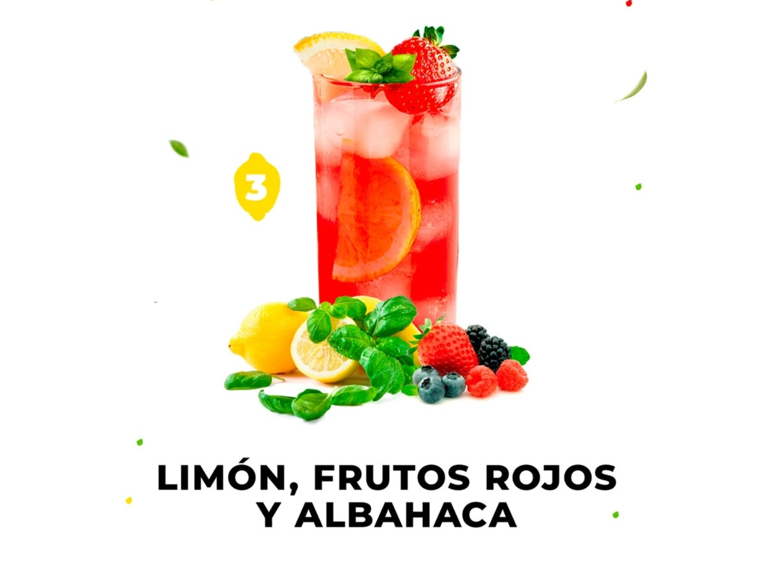 LIMONADA 3 - LIMÓN FRUTOS ROJOS Y ALBAHACA