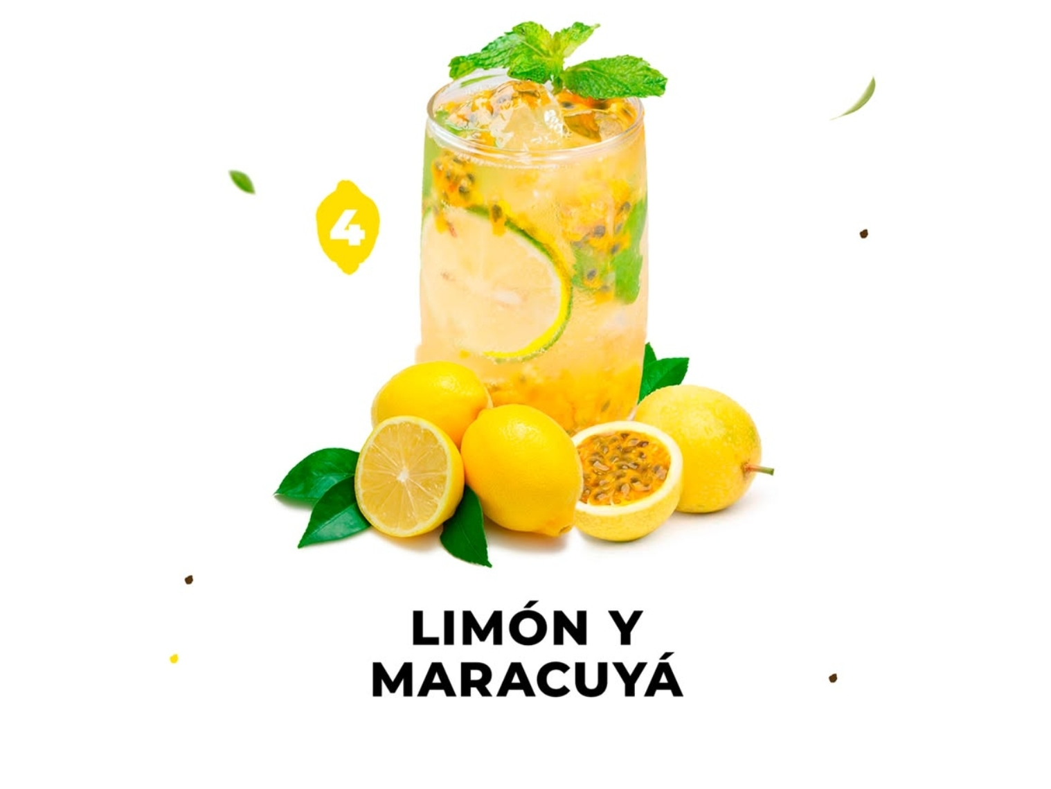 Limonada 4) limón y maracuyá