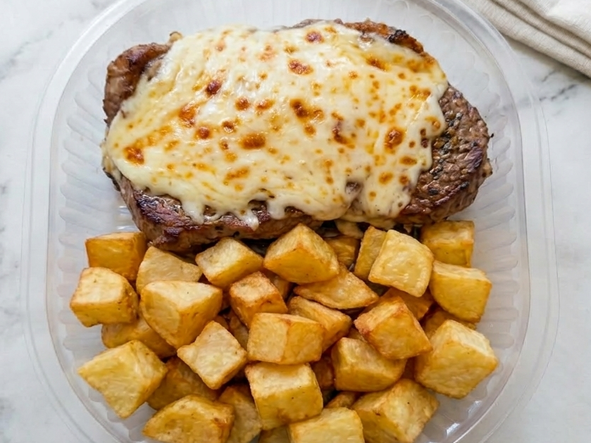 Bife gratinado