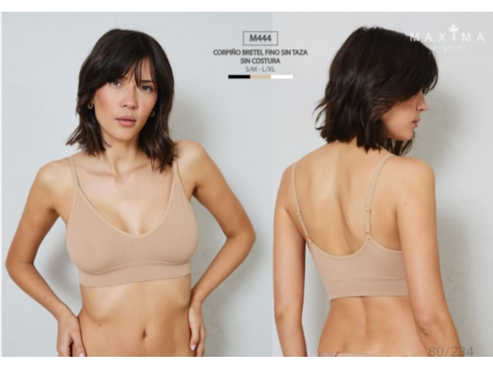 M444-CORPIÑO SIN COSTURA BRETEL FINO SIN TAZA