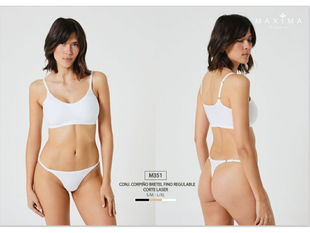 M351-CONJUNTO CORTADO LASER BRETEL FINO LISO