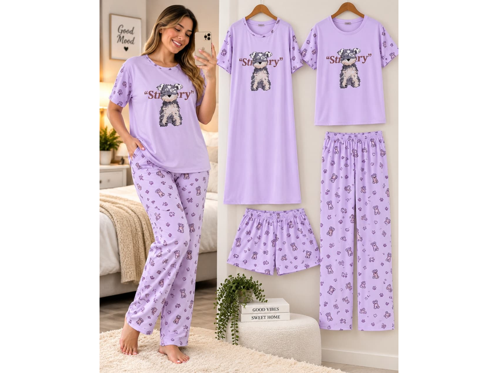 P4P-PIJAMA DE DAMA 4 PIEZAS
