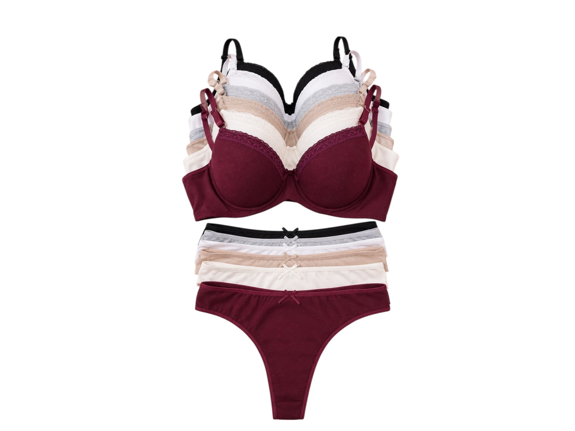 15CP-CONJUNTO TAZA SOFT ALGODÓN C/PUNTILLA