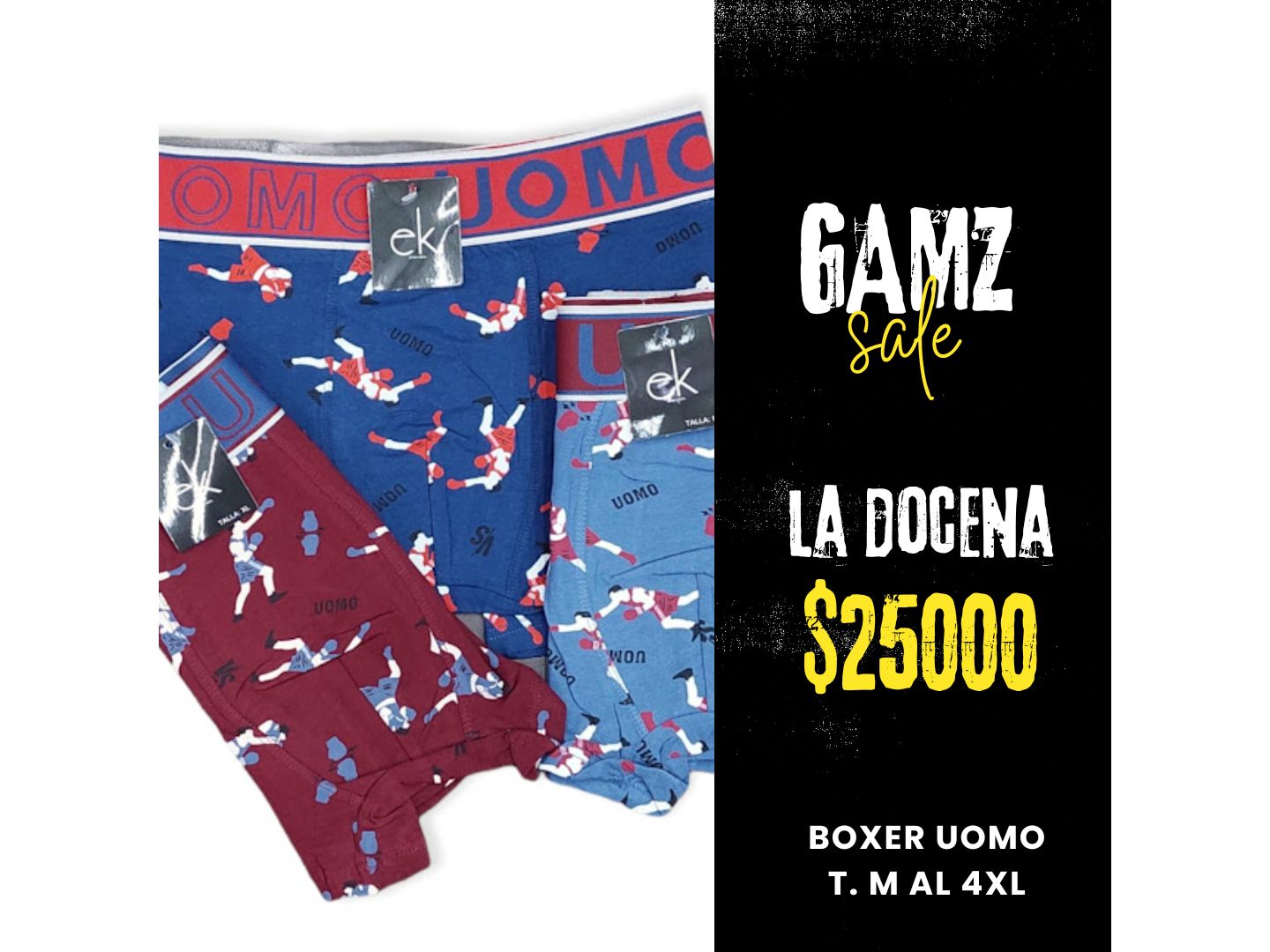 UOP-BOXER UOMO DOCENA