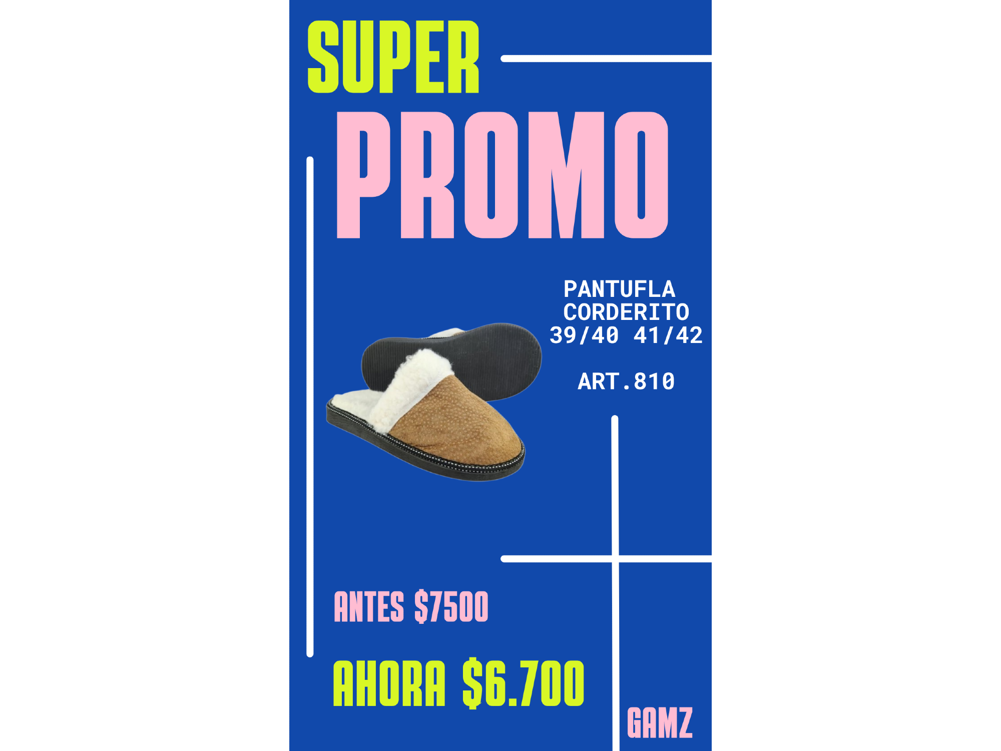 810-PANTUFLA CARPINCHO HOMBRE