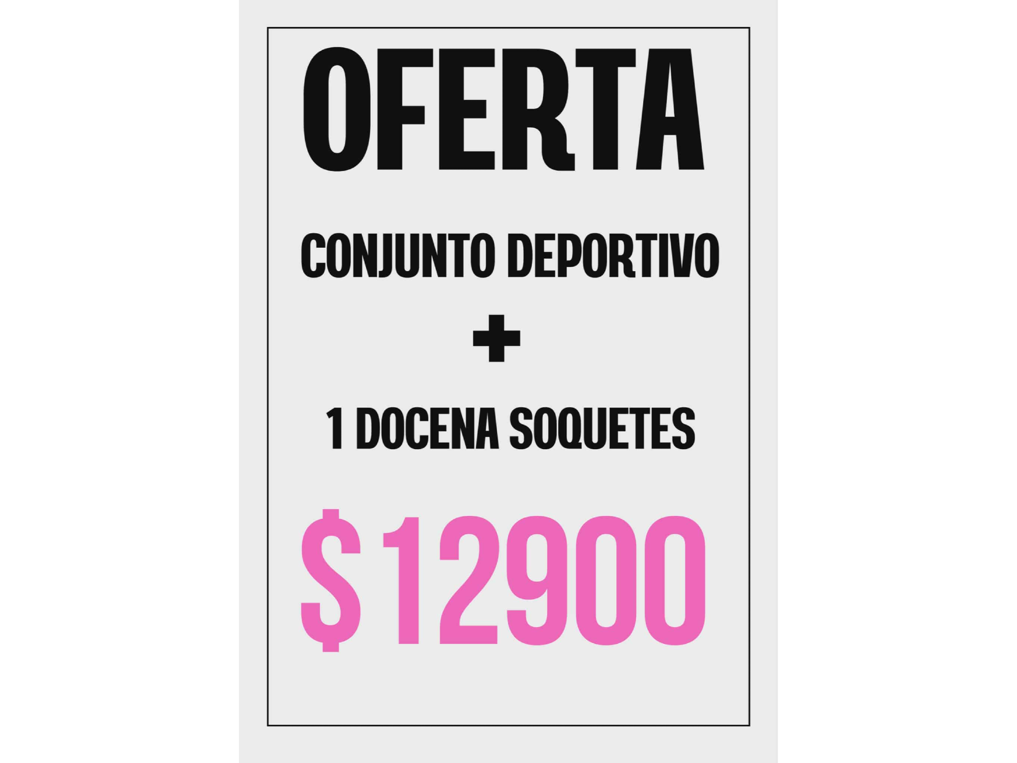 OFERTA- CONJUNTO DEPORTIVO + DOCENA DE SOQUETES