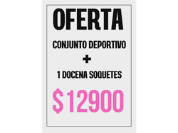 OFERTA- CONJUNTO DEPORTIVO + DOCENA DE SOQUETES