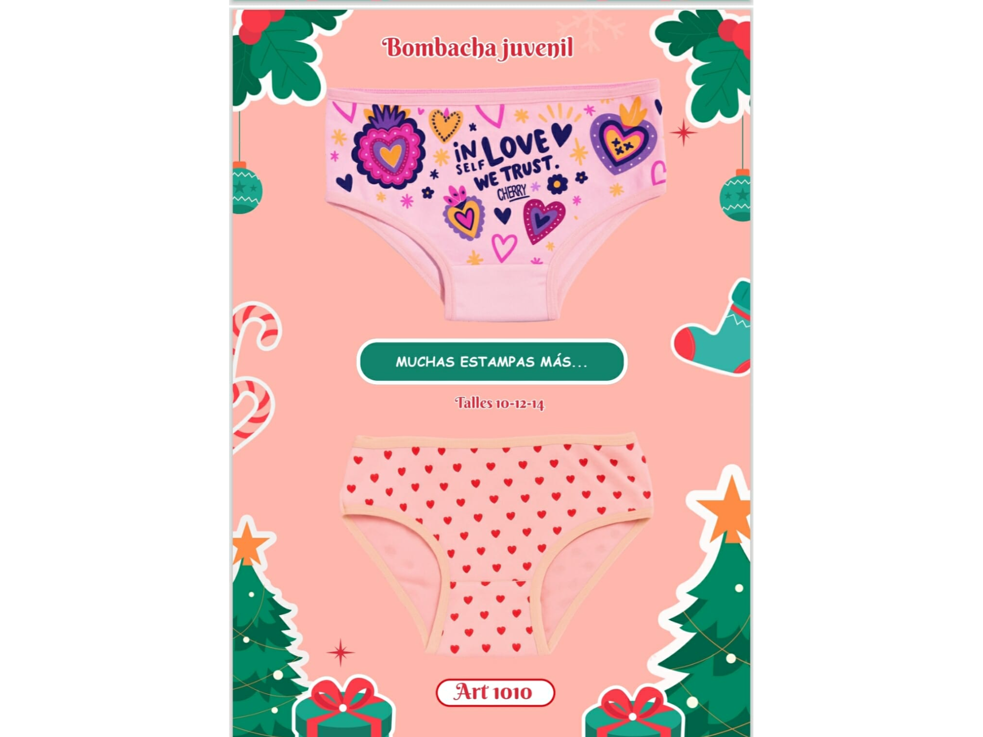 1010-BOMBACHITAS JUVENIL CHERRY ROSAS