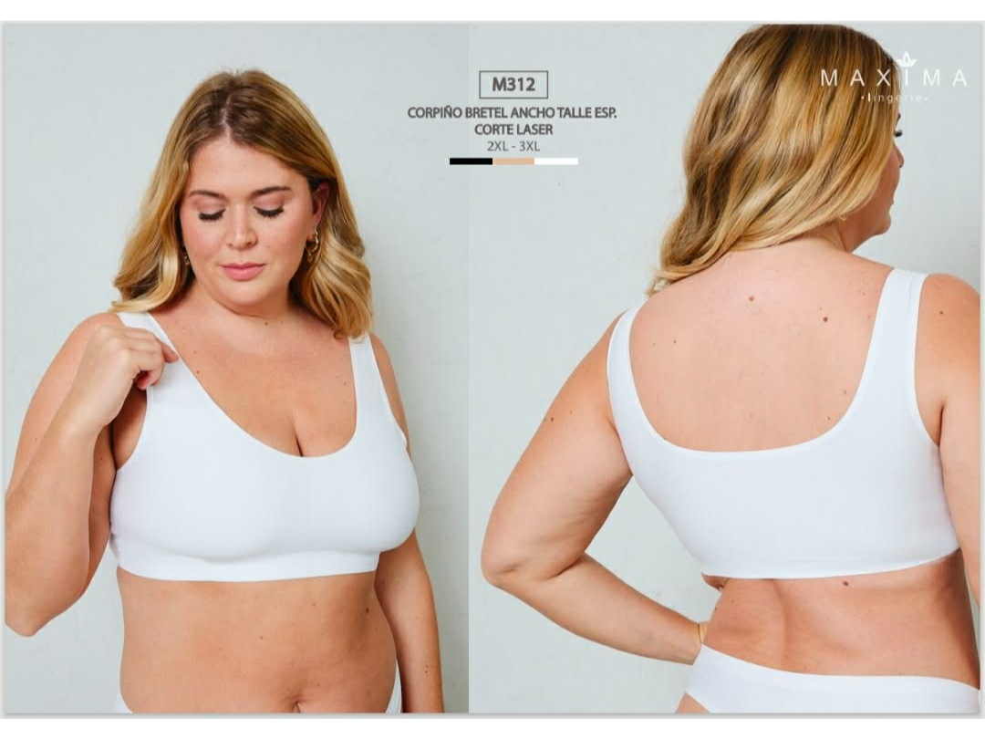 M312-CORPIÑO CORTE LASER BRETEL ANCHO ESPECIAL