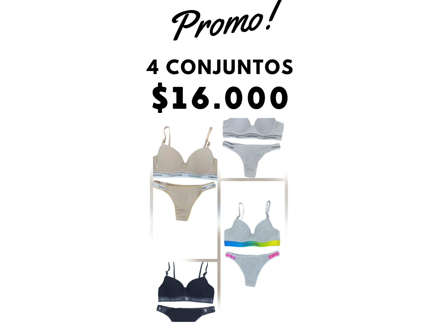 PACK X 4 CONJUNTO TAZA SOFT ALGODÓN CK