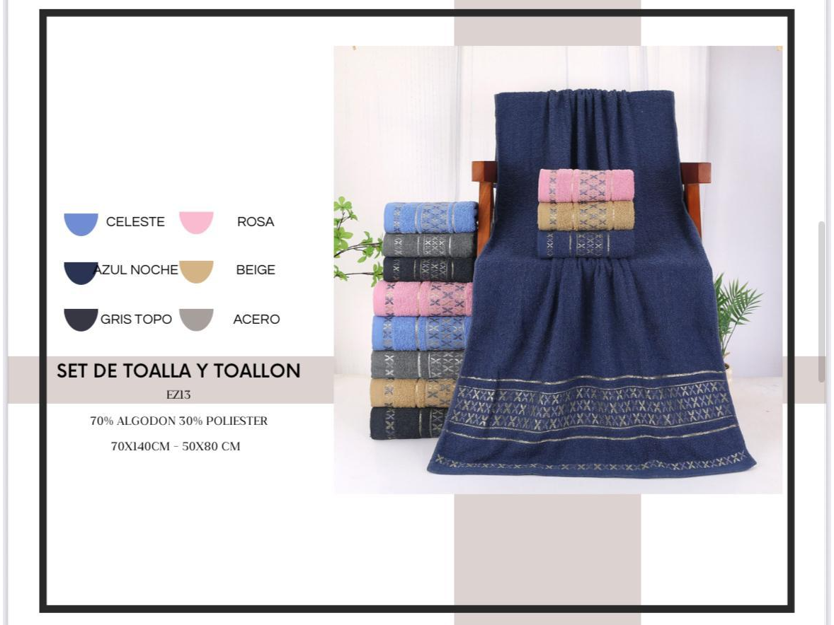 TF-JUEGO DE TOALLON + TOALLA