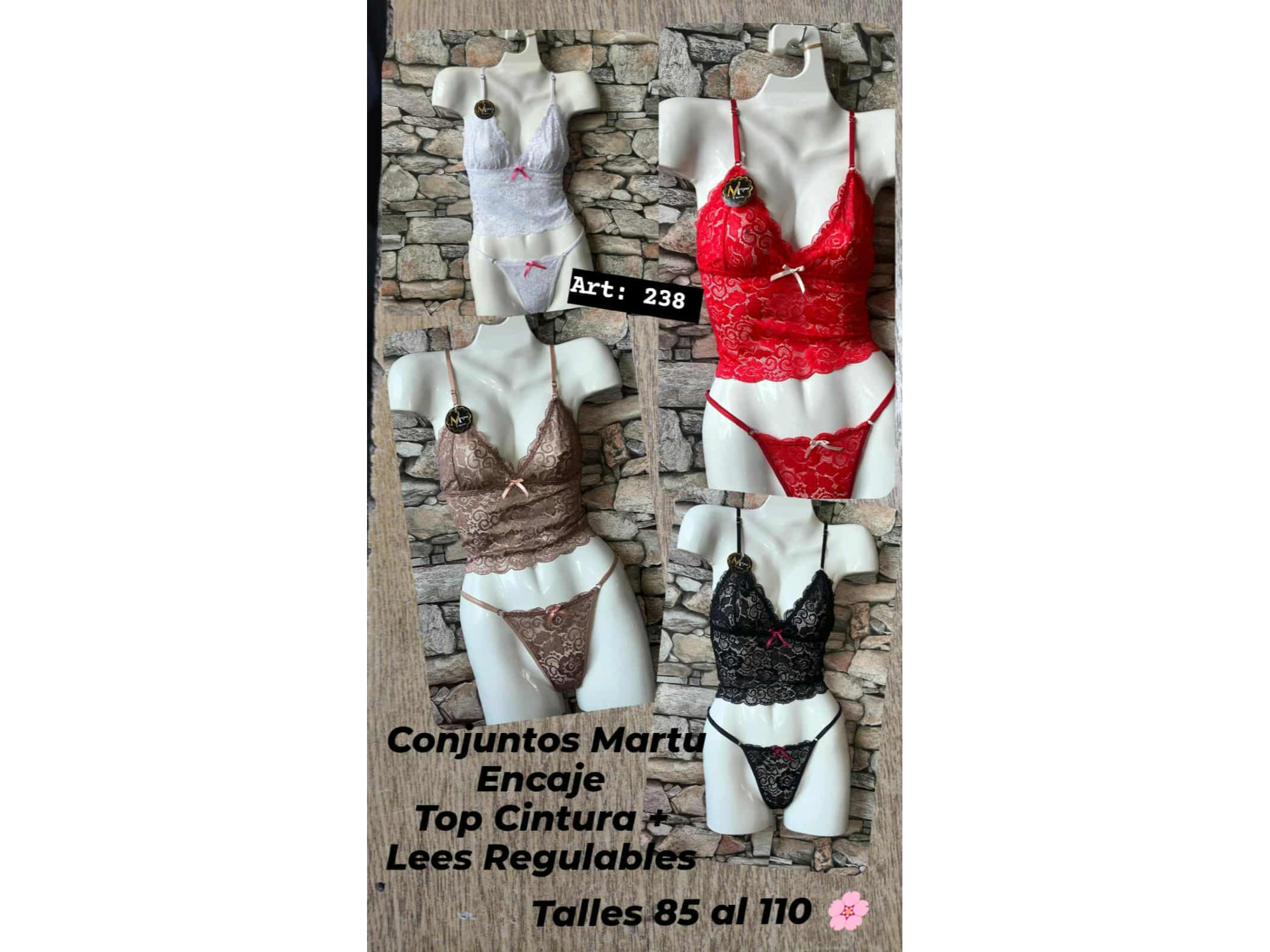 238-CONJUNTO SIN ARMAR ENCAJE BASE LARGA