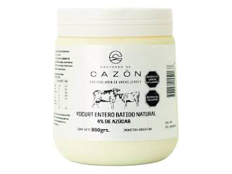Yogurt entero batido natural 4% azúcar