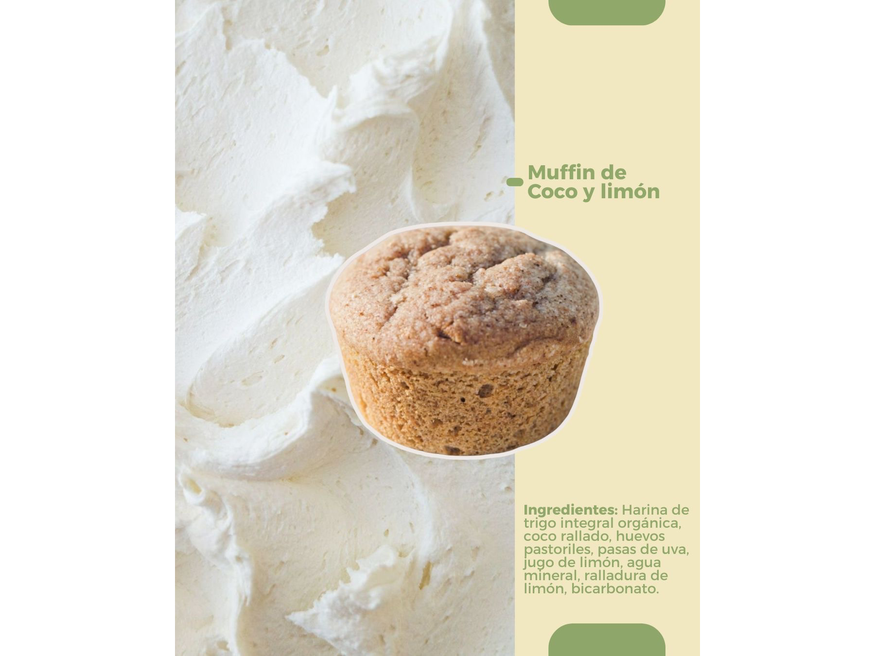 Muffin coco y limón