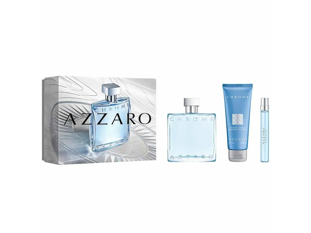 Kit Chrome EDT 100 ml + Shampoo + EDT 10 ml