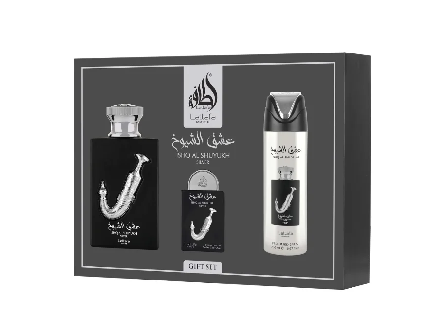 Ishq al Shuyukh Silver EDP 100 ml + Deo Spray 200 ml + EDP 20 ml