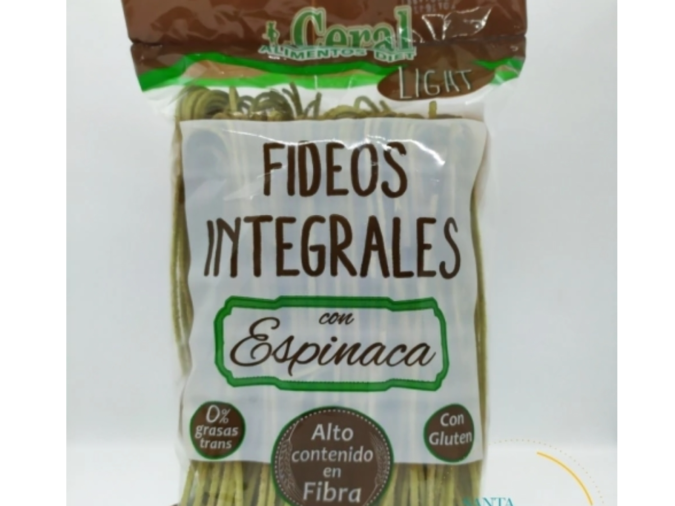 Fideos integrales Espinaca Light x300g