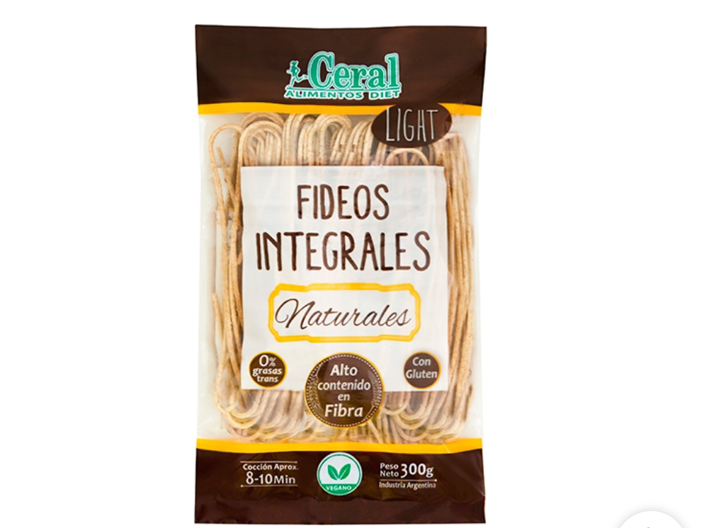 Fideos integrales Natural x 300g