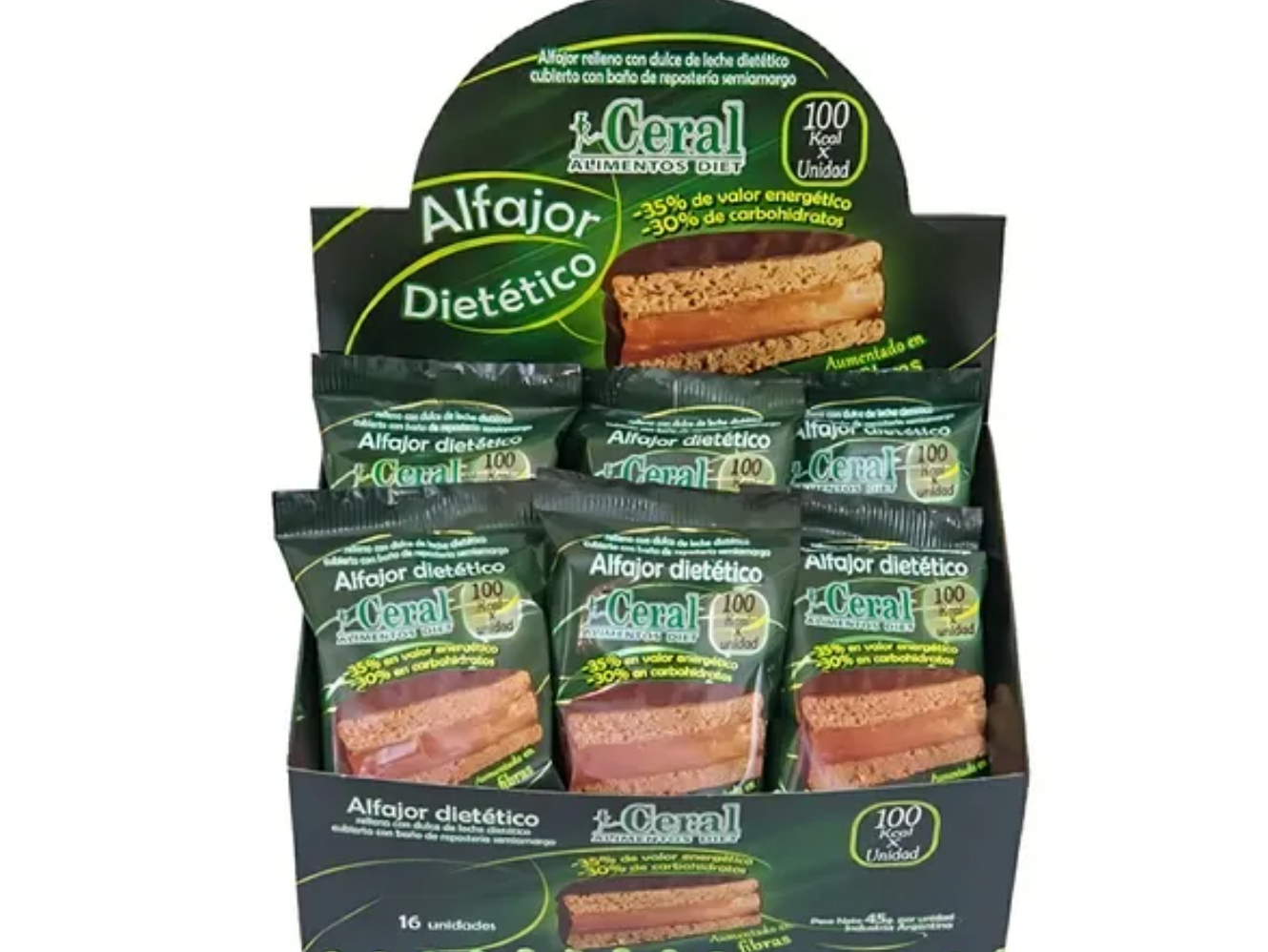 Caja alfajor chocolate negro CERAL